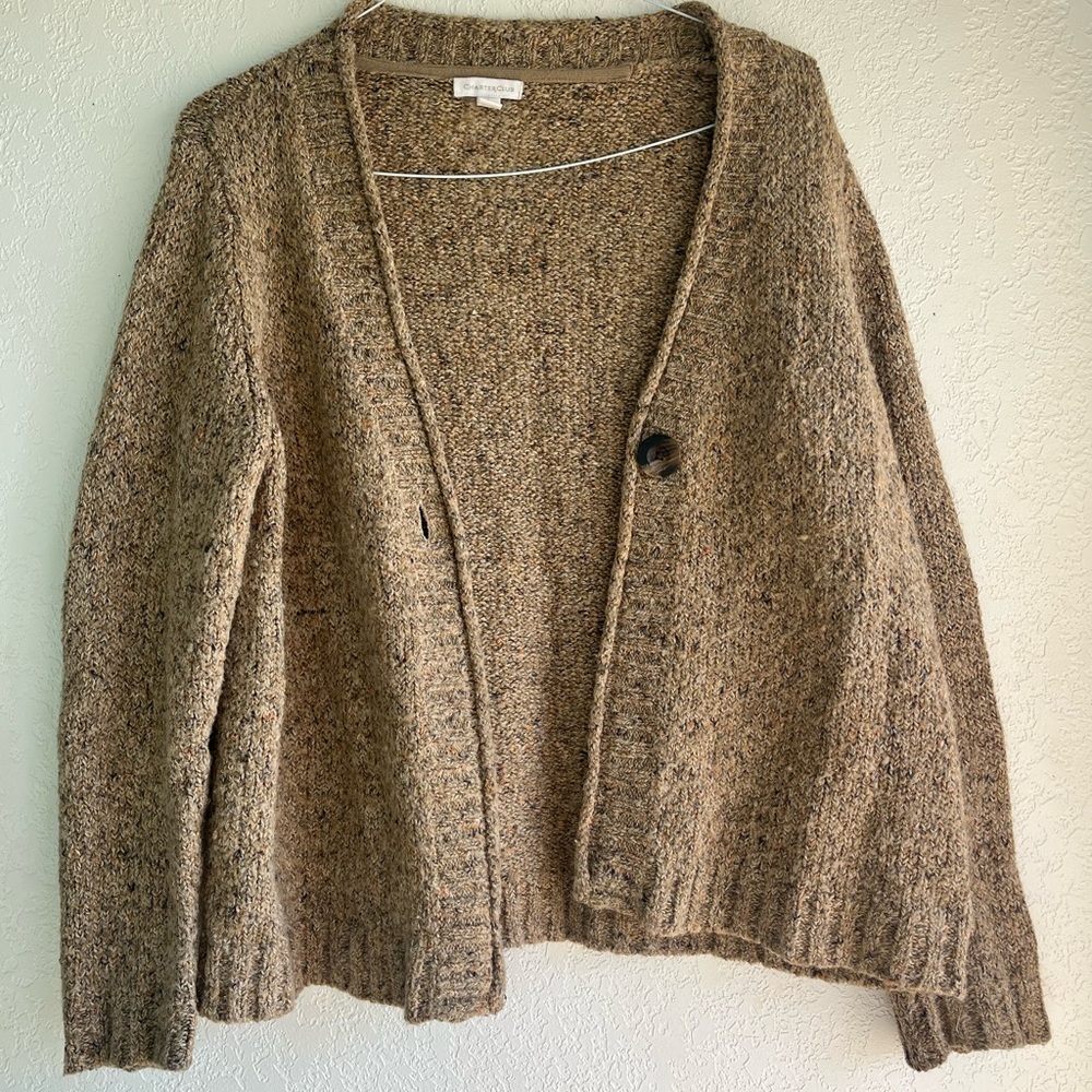 Charter Club Oat Cardigan Sweater
